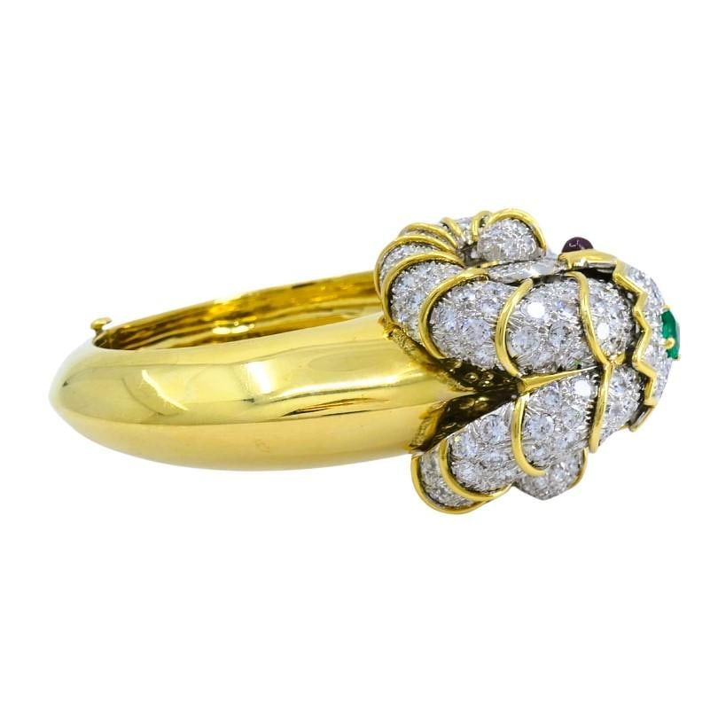 David Webb Kingdom Bracelet Ram Aries Gold Platinum Gemstones Estate Jewelry - 2