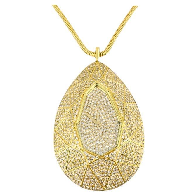 Vacheron Constantin Watch Pendant Diamond 18k Gold Certificate of Authenticity - 7