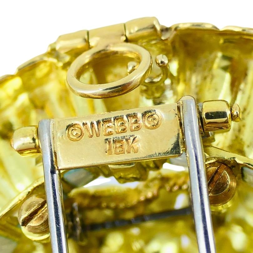 Vintage David Webb Cat Brooch Pendant 18k Gold Enamel Diamond Estate Jewelry - 6