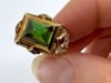 Vintage Mauboussin 18k Gold Sugarloaf Tourmaline Diamond Ring - 8
