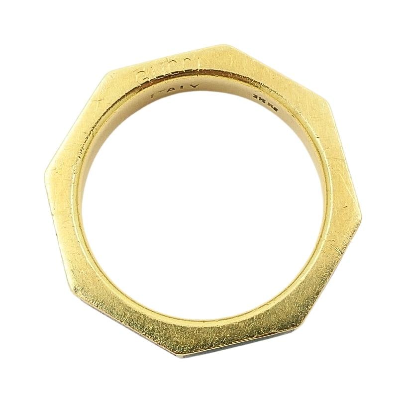 Gucci Ring Vintage Link to Love 18k Gold Enamel - 12