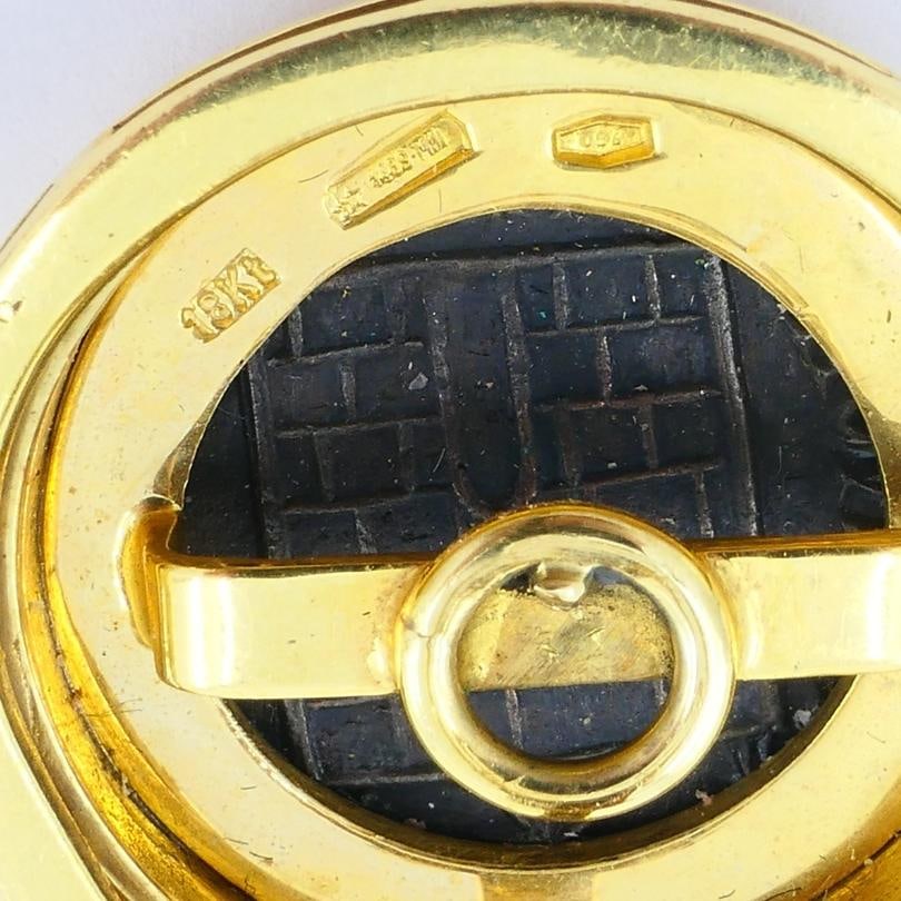 Ancient Coin 18k Gold Earrings Ruby - 6