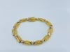 Vintage Two-Tone 14k Gold Link Bracelet - 17
