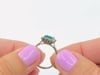 Emerald Ring Vintage 14k Gold Diamond - 8