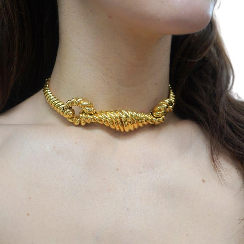 Vintage Cartier Aldo Cipullo 18k Gold Choker Necklace - 8
