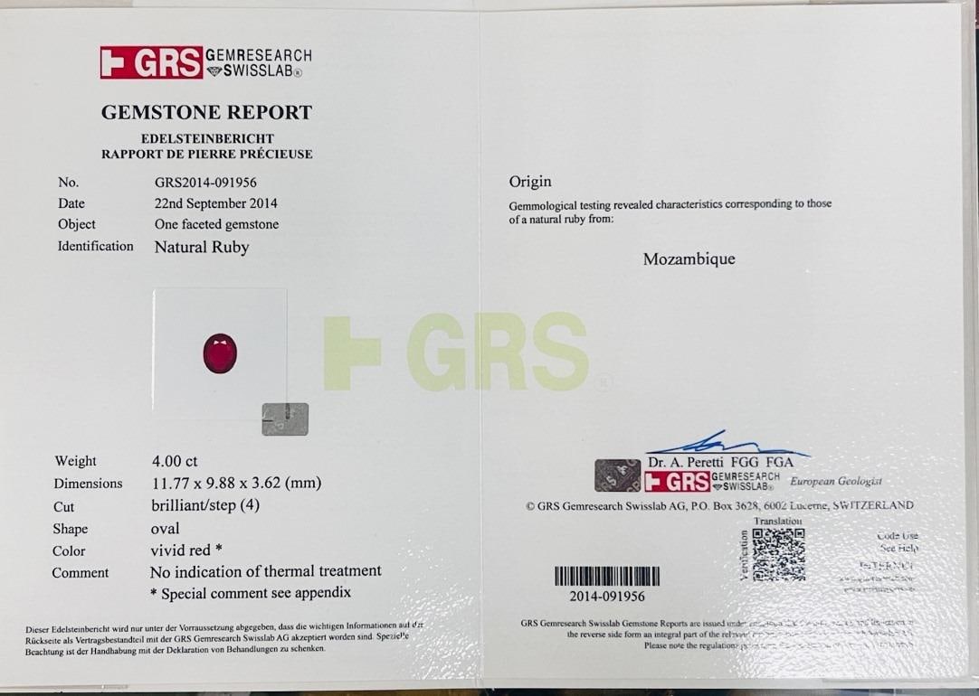 Ruby Earrings Cluster Diamond 18k Gold Mozambique Certified - 15