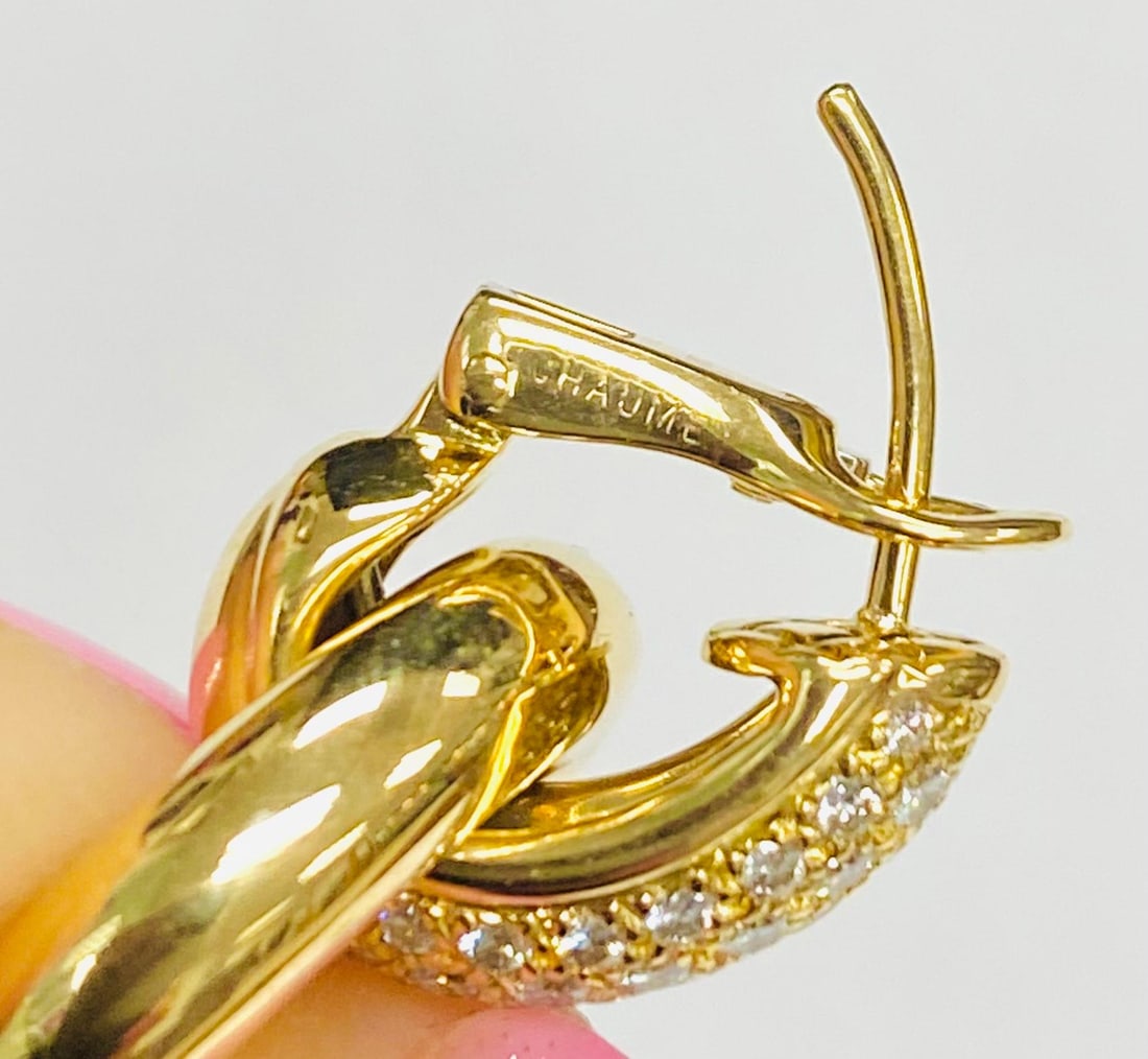 Chaumet Gold Diamond Earrings - 13