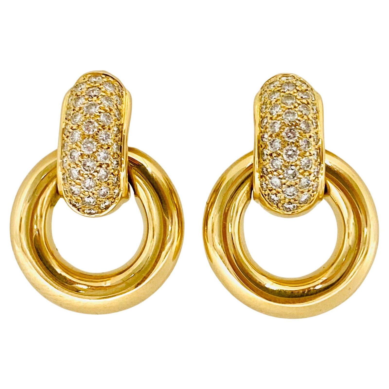 Chaumet Gold Diamond Earrings - 7