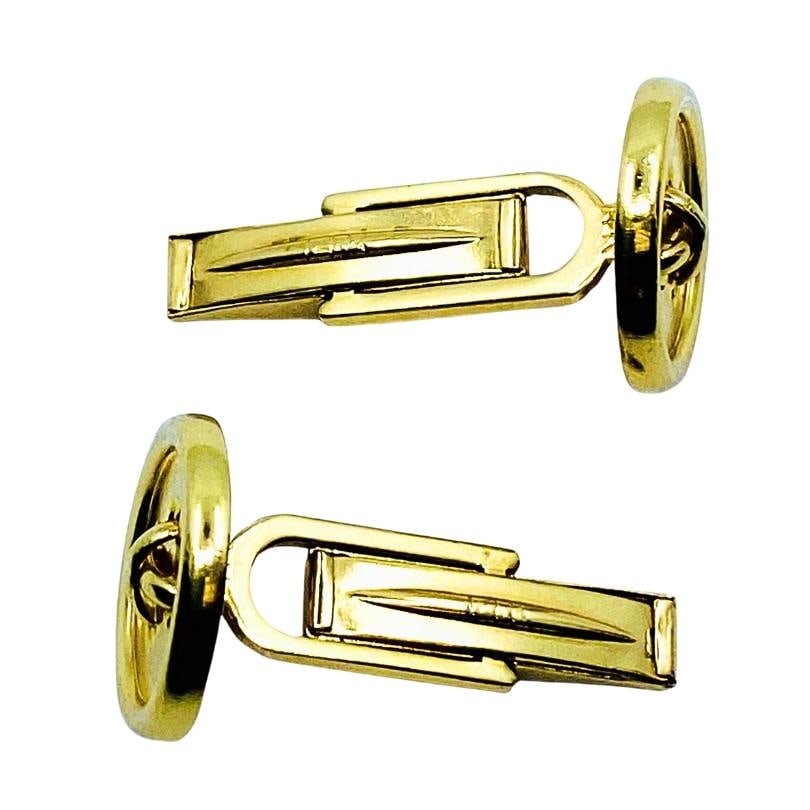 Tiffany & Co. Cufflinks 14k Gold Button - 3