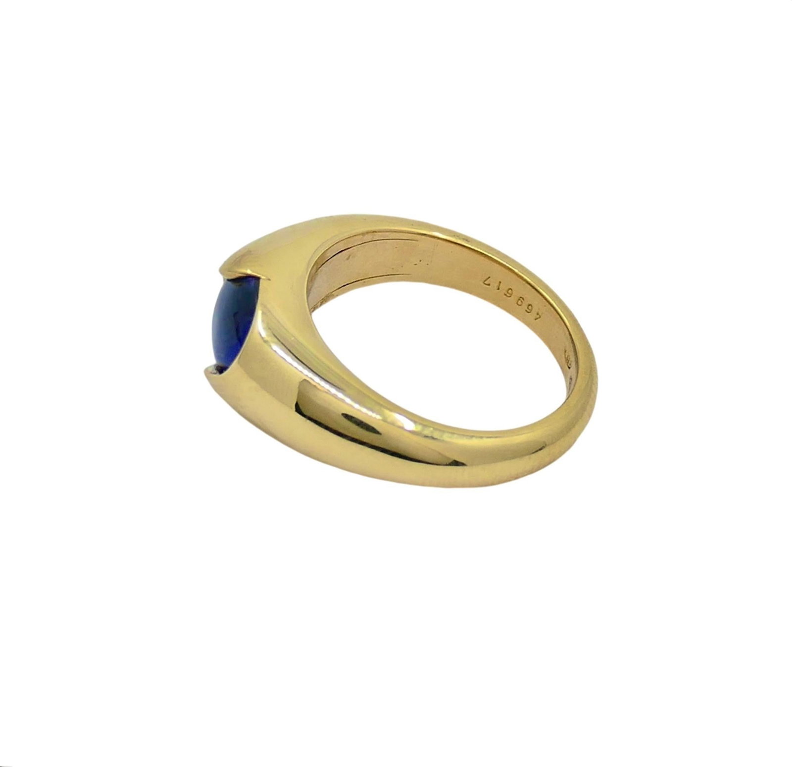 Chaumet Ring Blue Iolite 18k Gold Band - 13