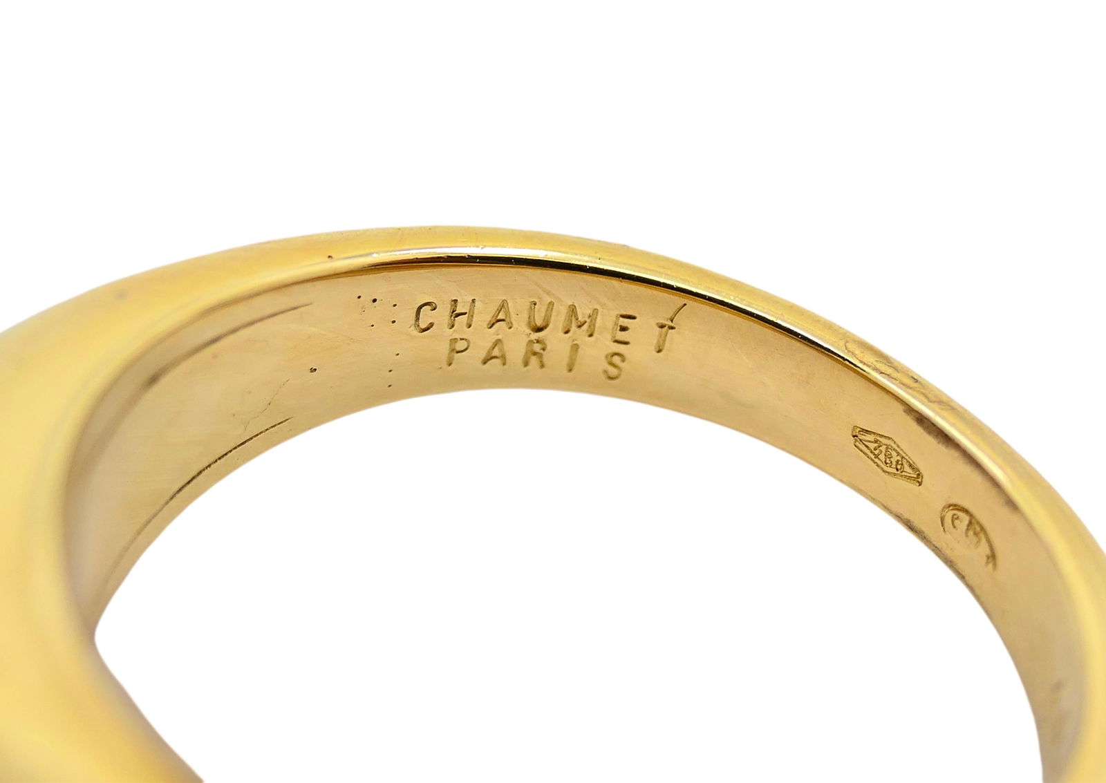 Chaumet Ring Blue Iolite 18k Gold Band - 18