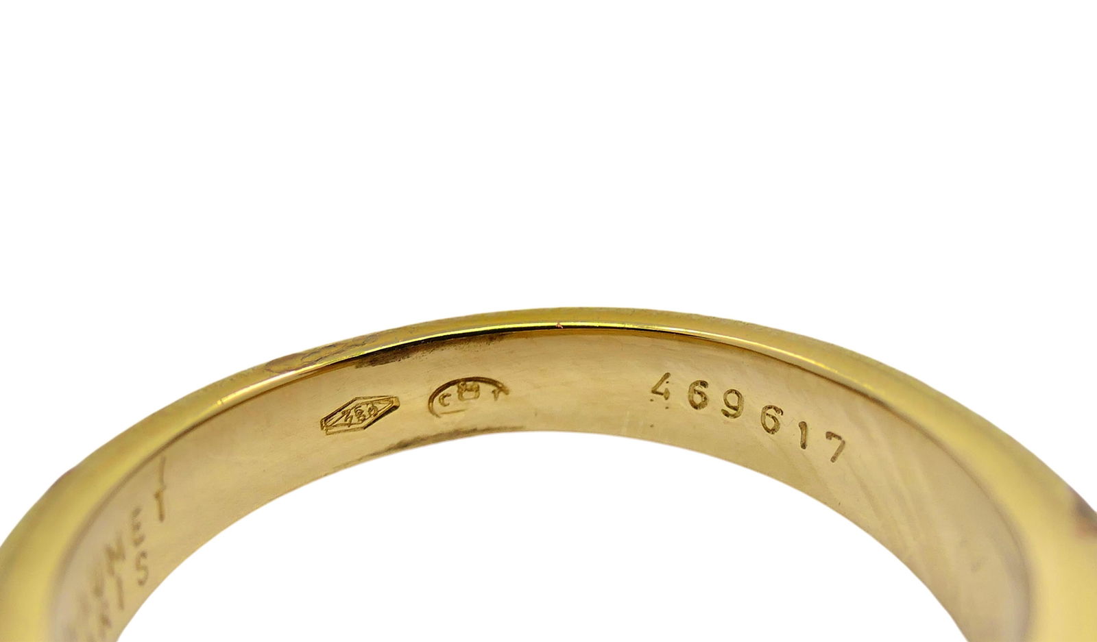 Chaumet Ring Blue Iolite 18k Gold Band - 6