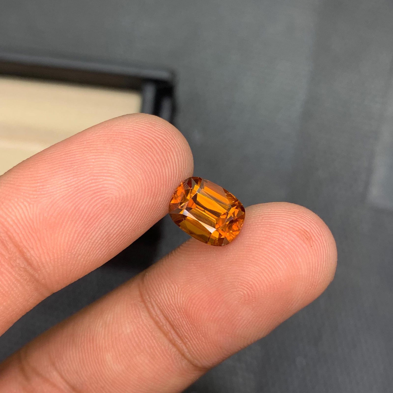 Natural Honey Brown Bastnasite Gemstone: Loupe Clean Cushion Cut, 4.60 Carat - 4