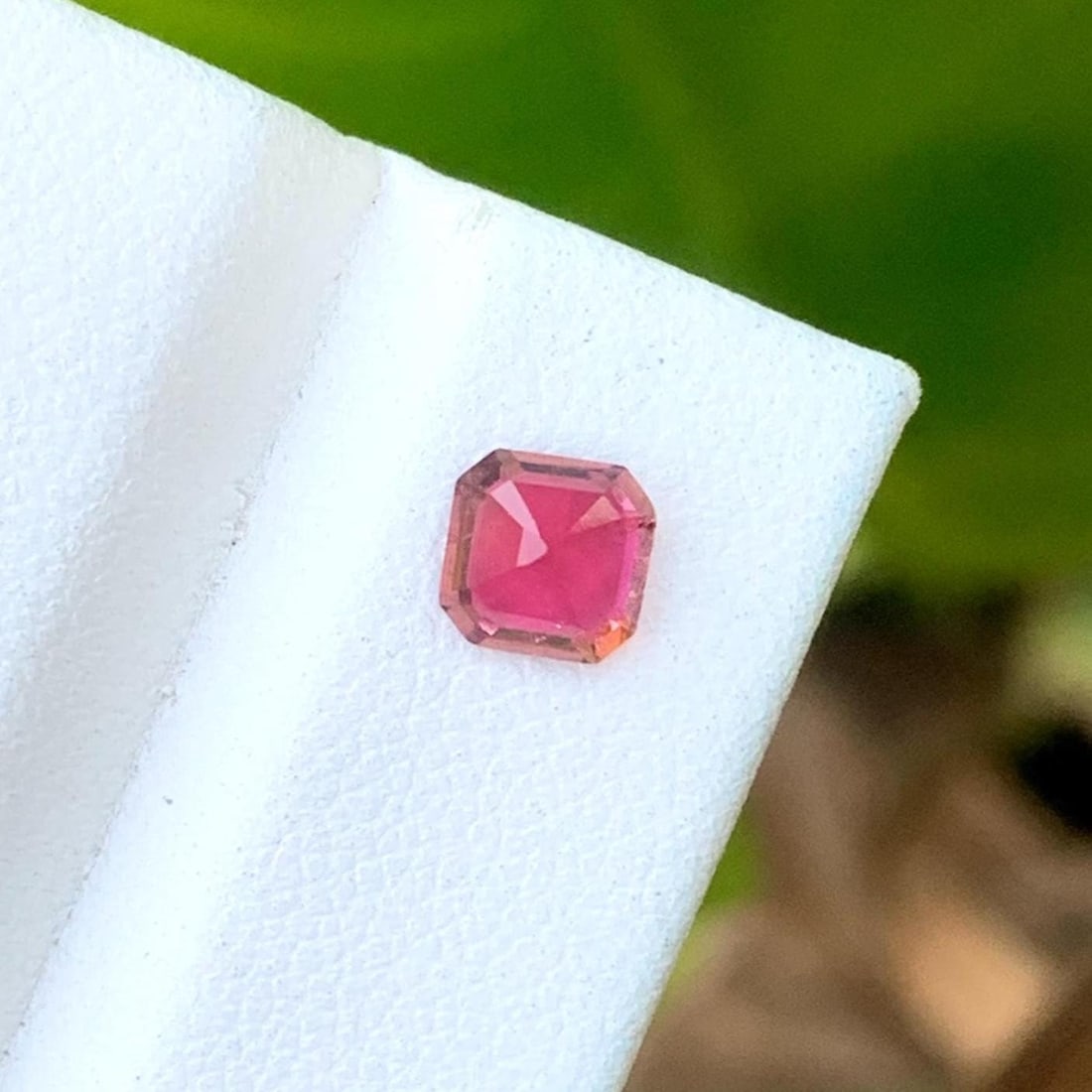 Jewelry Size Hot Pink Tourmaline Gemstone Asscher Cut From Afghanistan - 0.760 Ct - 5