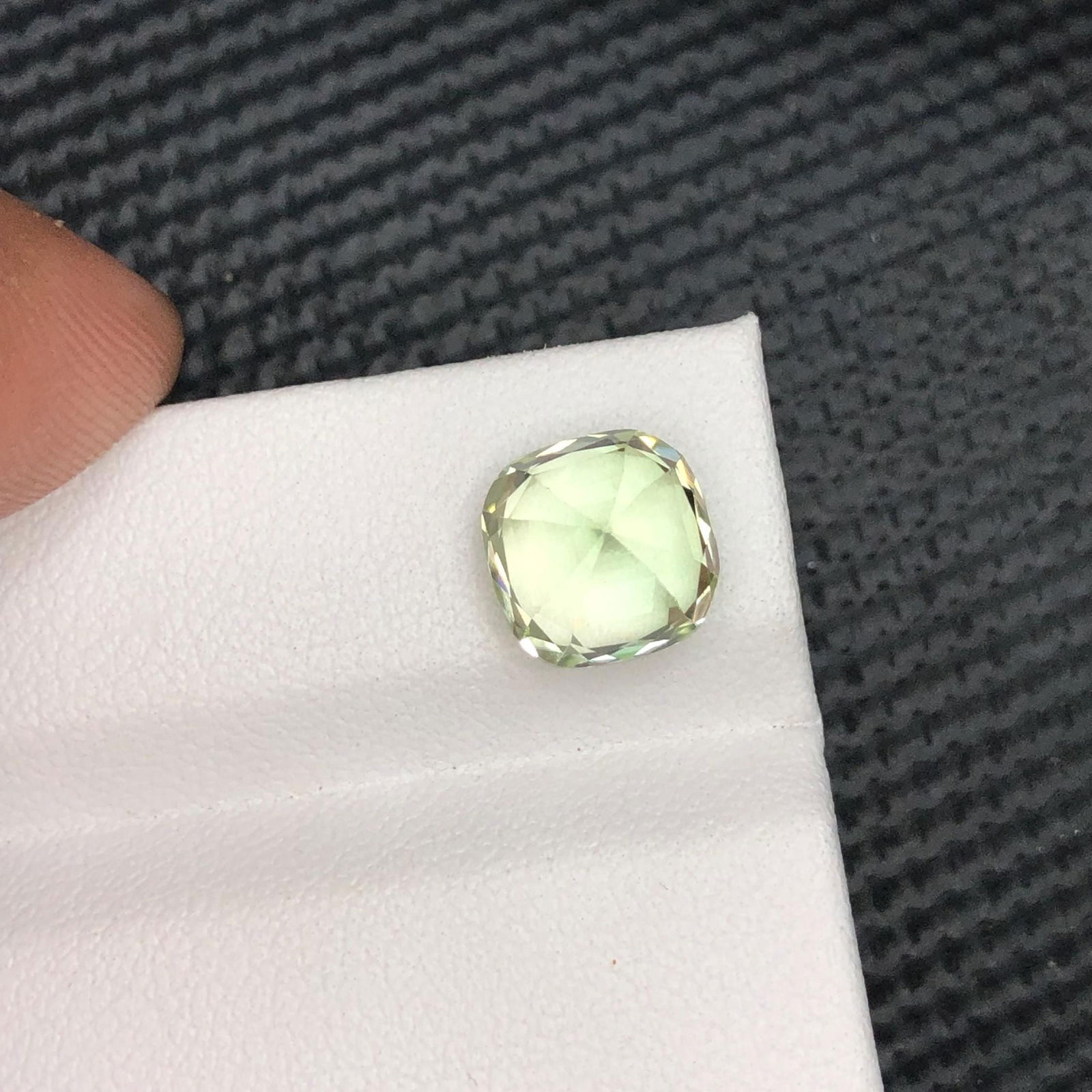 Pear Green Tourmaline Gemstone: 4.12 Carat Cushion Cut, Afghanistan Stone - 6