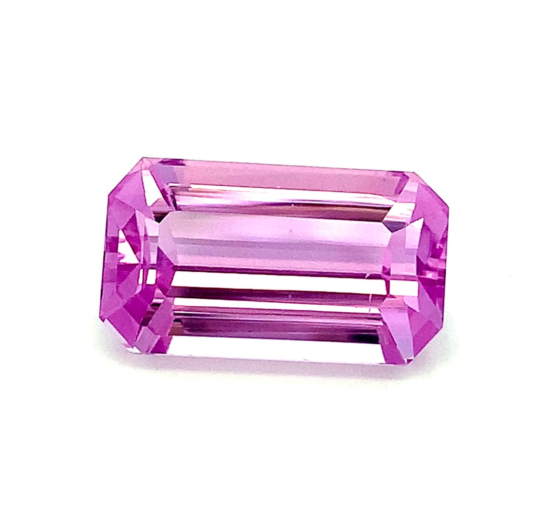 Top Pink Kunzite Emerald Cut Loose Gemstone For Necklace - 29 Carat: Details SKU V ( G ) Dimensions (mm) 23 x 12.9 x 10.6 mm Weight (cts) 29 Treatment Heat Treatment Shape Emerald Type Faceted Clarity VVS Colours Description Gemology: Weight : 29