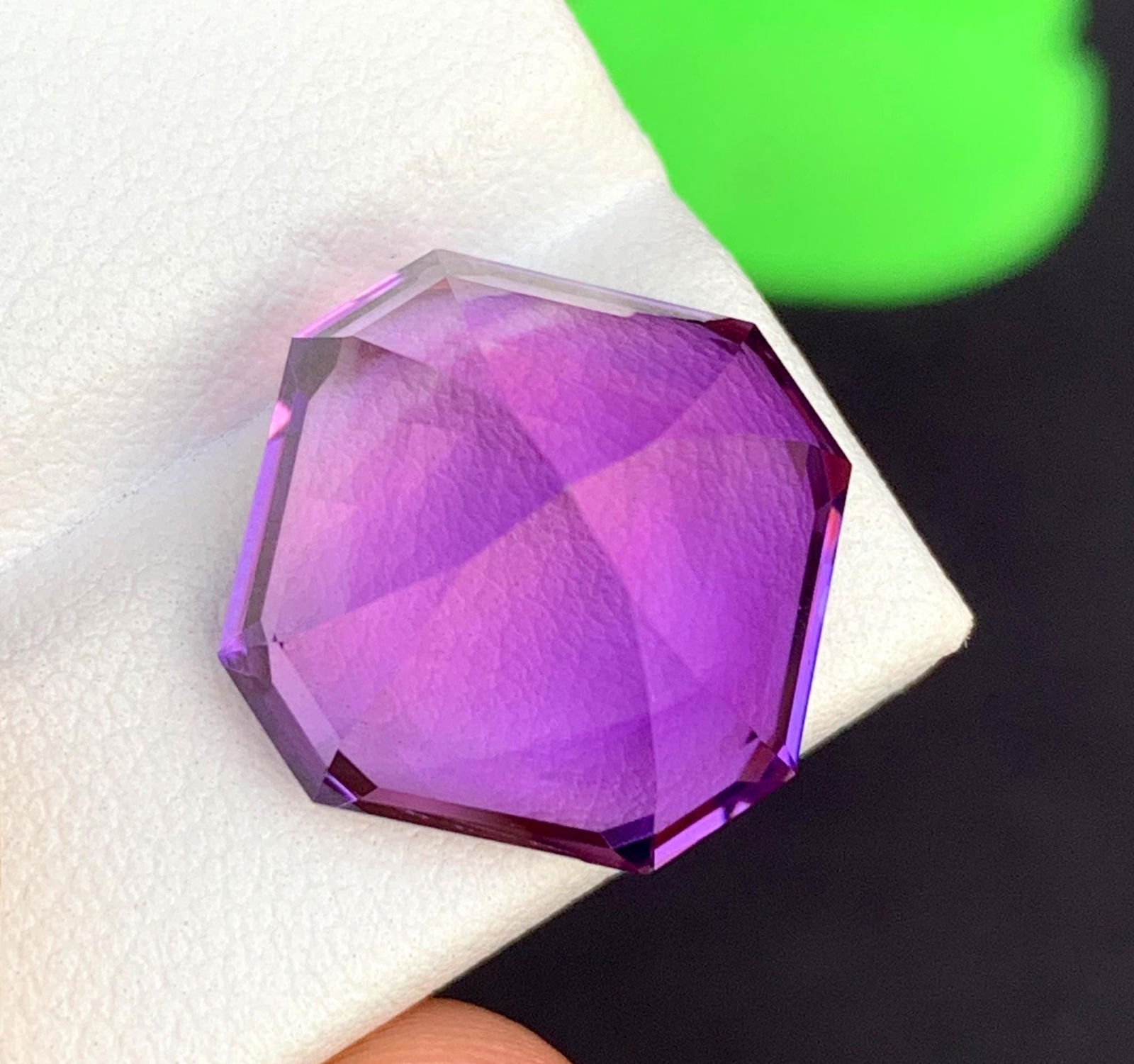 Natural Asscher Cut Amethyst Gemstone: February Birthstone, 16.45 Carats - 5
