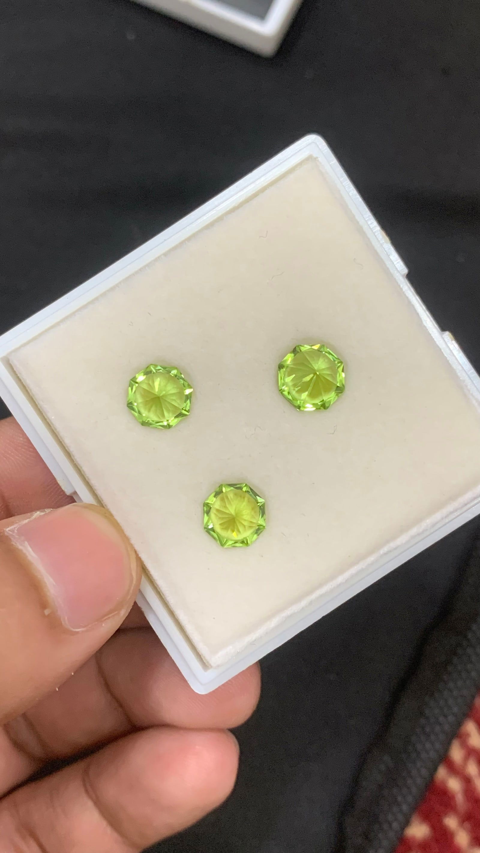 5.80 Carat Brilliant Octagon Cut Set Of Peridot Gemstone For Jewellery - 5