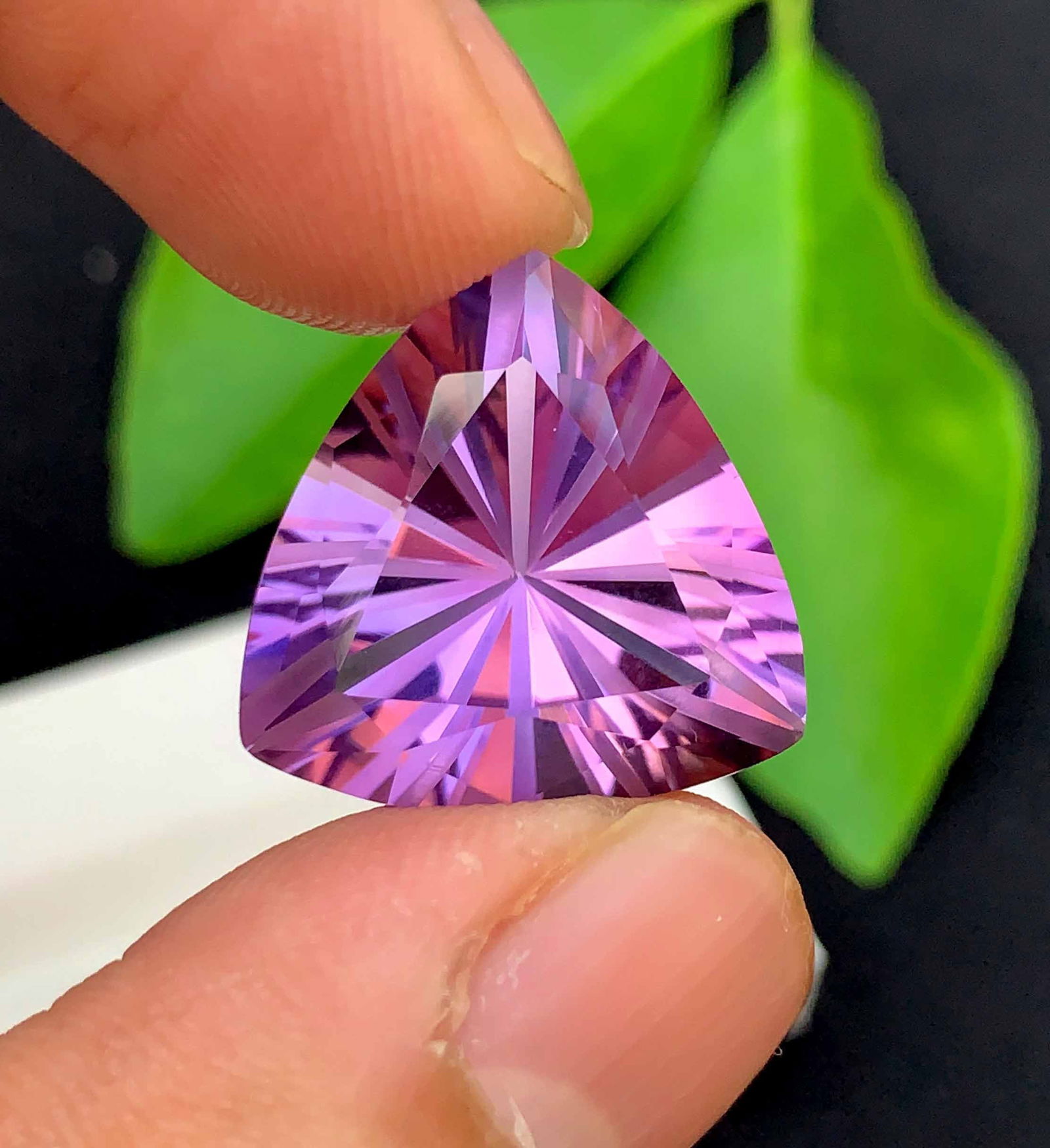 Trillion Cut Amethyst Gemstone: 17.65 Carat February Birthstone - 2