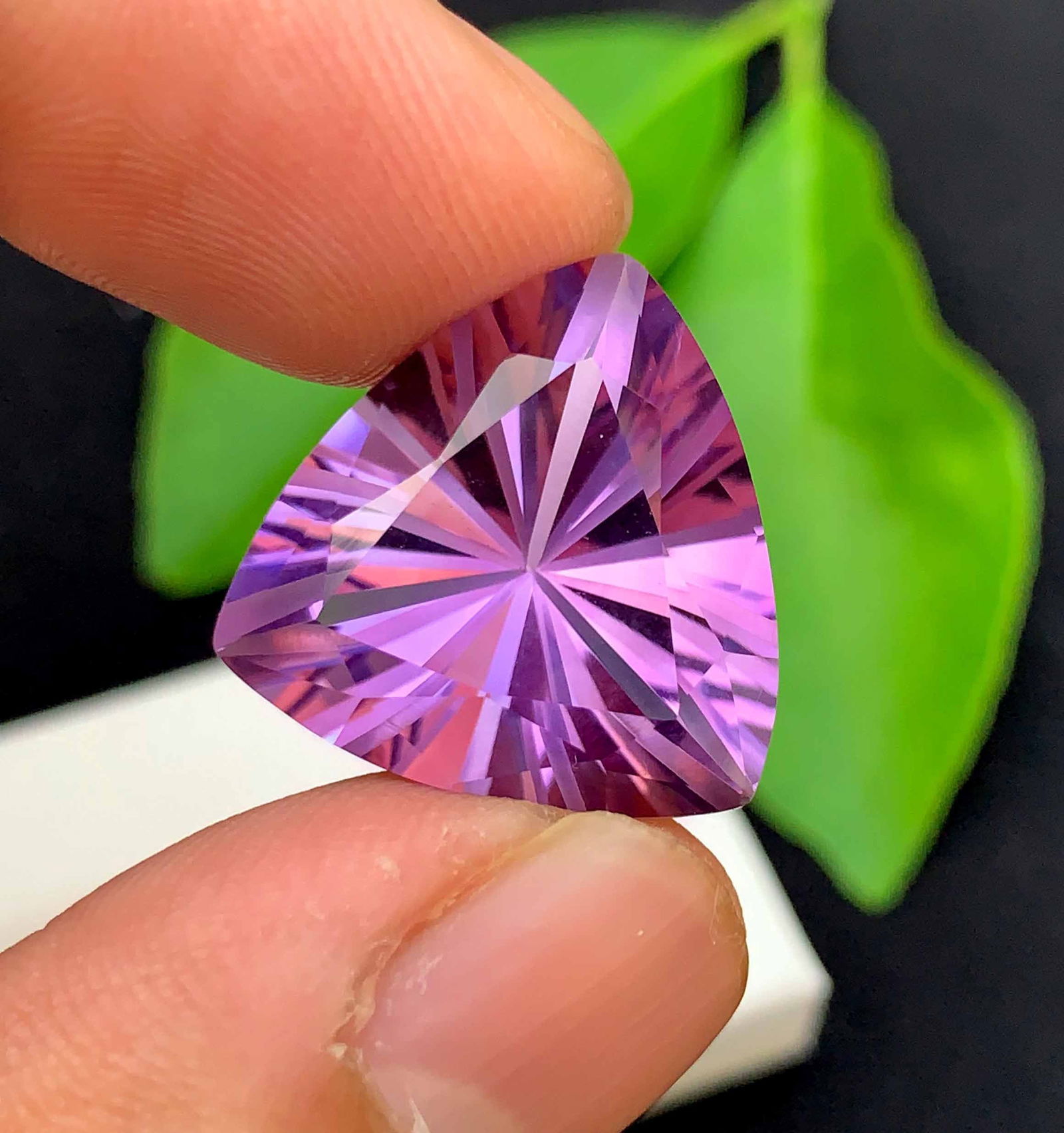 Trillion Cut Amethyst Gemstone: 17.65 Carat February Birthstone - 4
