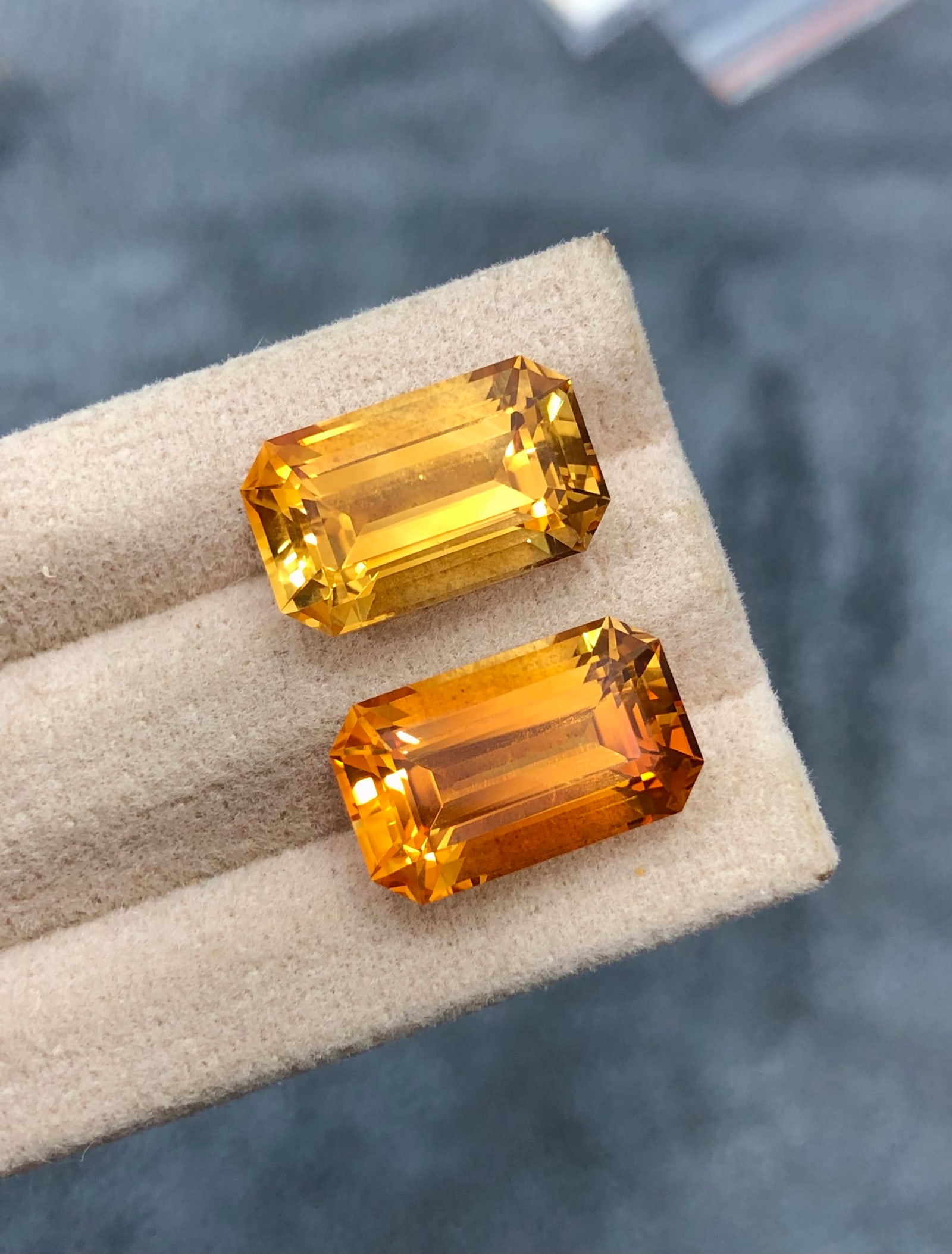 16.505 Carats Madeira Citrine Pair - 7