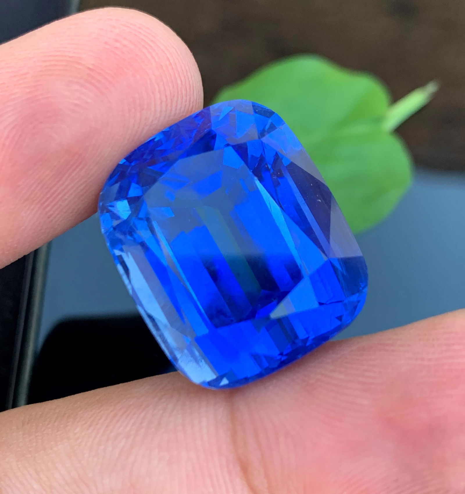 55.32 Carat Santa Maria Aquamarine Gemstone: Deep Blue Cushion Cut: Title:55.32 Carat Santa Maria Aquamarine Gemstone: Deep Blue Cushion Cut Description:Materials: Gemstone: Aquamarine Carat weight: 55.32 Certified Deep Blue Aquamarine Gemstone, Santa Maria Aquamarine