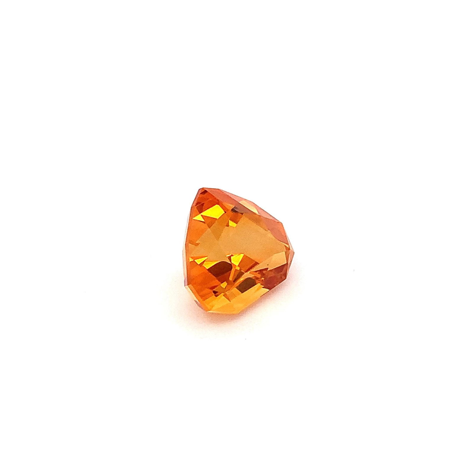 Deep Yellowish Orange Citrine Fancy Trillion Cut Gemstone For Jewelry - 9.20 Carat - 5