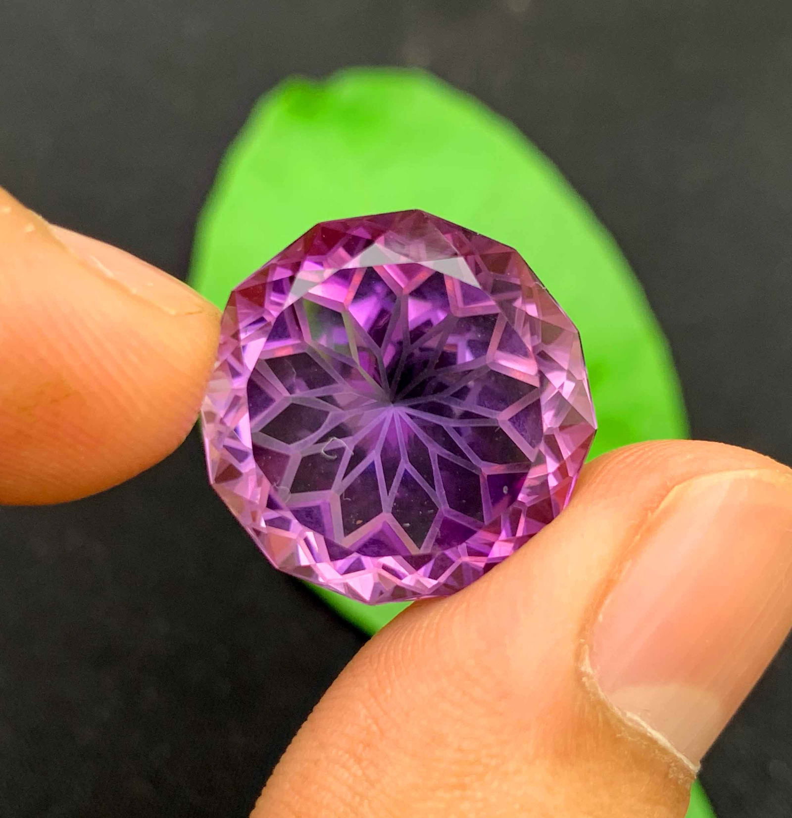 Flower Cut Amethyst Gemstone: February Birthstone, 22.30 Carats - 3