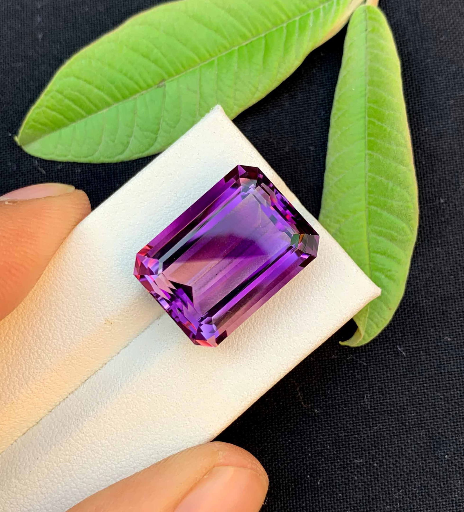 Natural Emerald Cut Amethyst Gemstone: February Birthstone, 23.50 Carats - 2