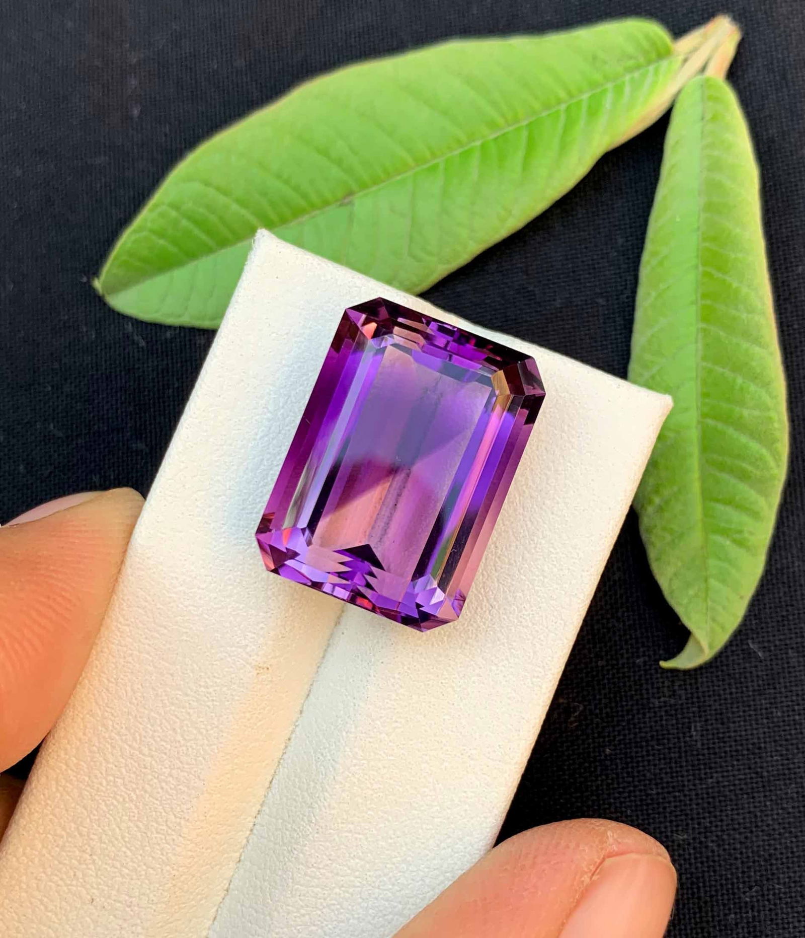 Natural Emerald Cut Amethyst Gemstone: February Birthstone, 23.50 Carats - 3
