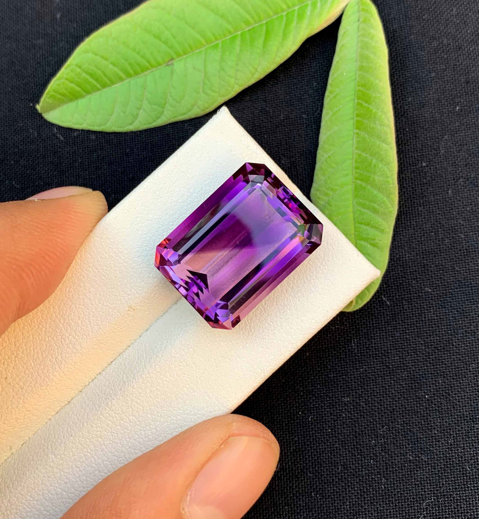 Natural Emerald Cut Amethyst Gemstone: February Birthstone, 23.50 Carats - 4