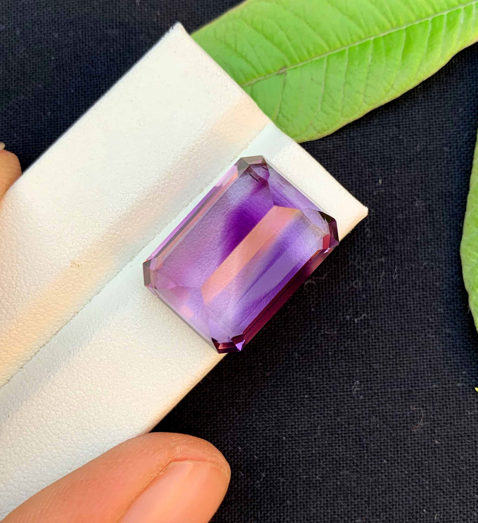Natural Emerald Cut Amethyst Gemstone: February Birthstone, 23.50 Carats - 5