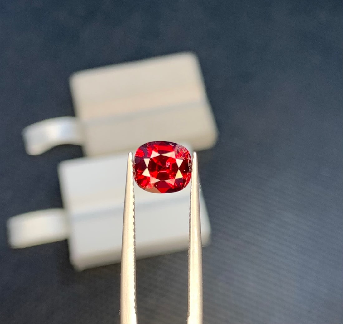 1.70 Carat Natural Unheated Pigeon Blood Burma Spinel Cushion Cut Gemstone - 3