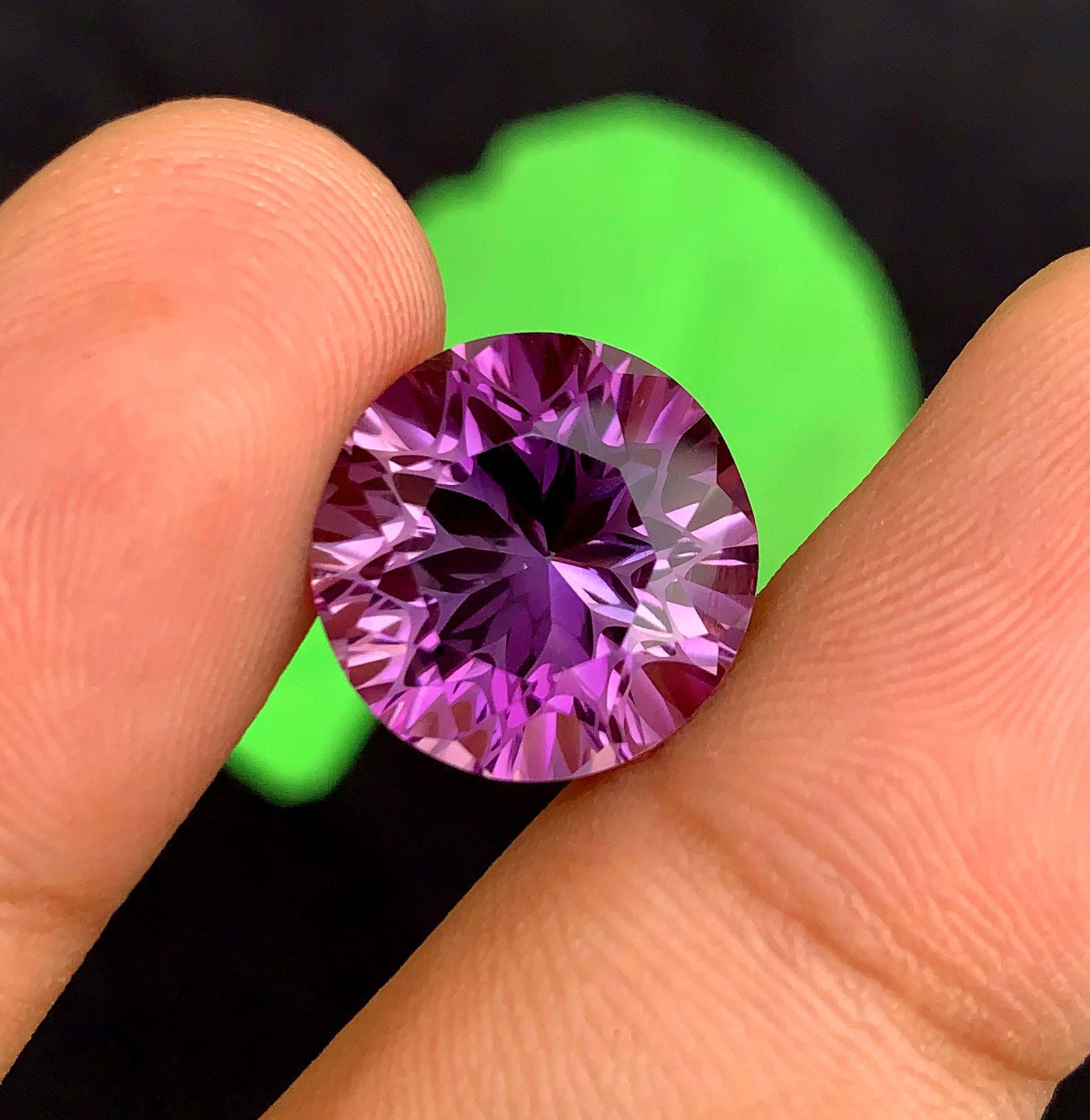 Natural Amethyst Gemstone: 12.36 Carat, Round Fancy Cut, February Birthstone - 2