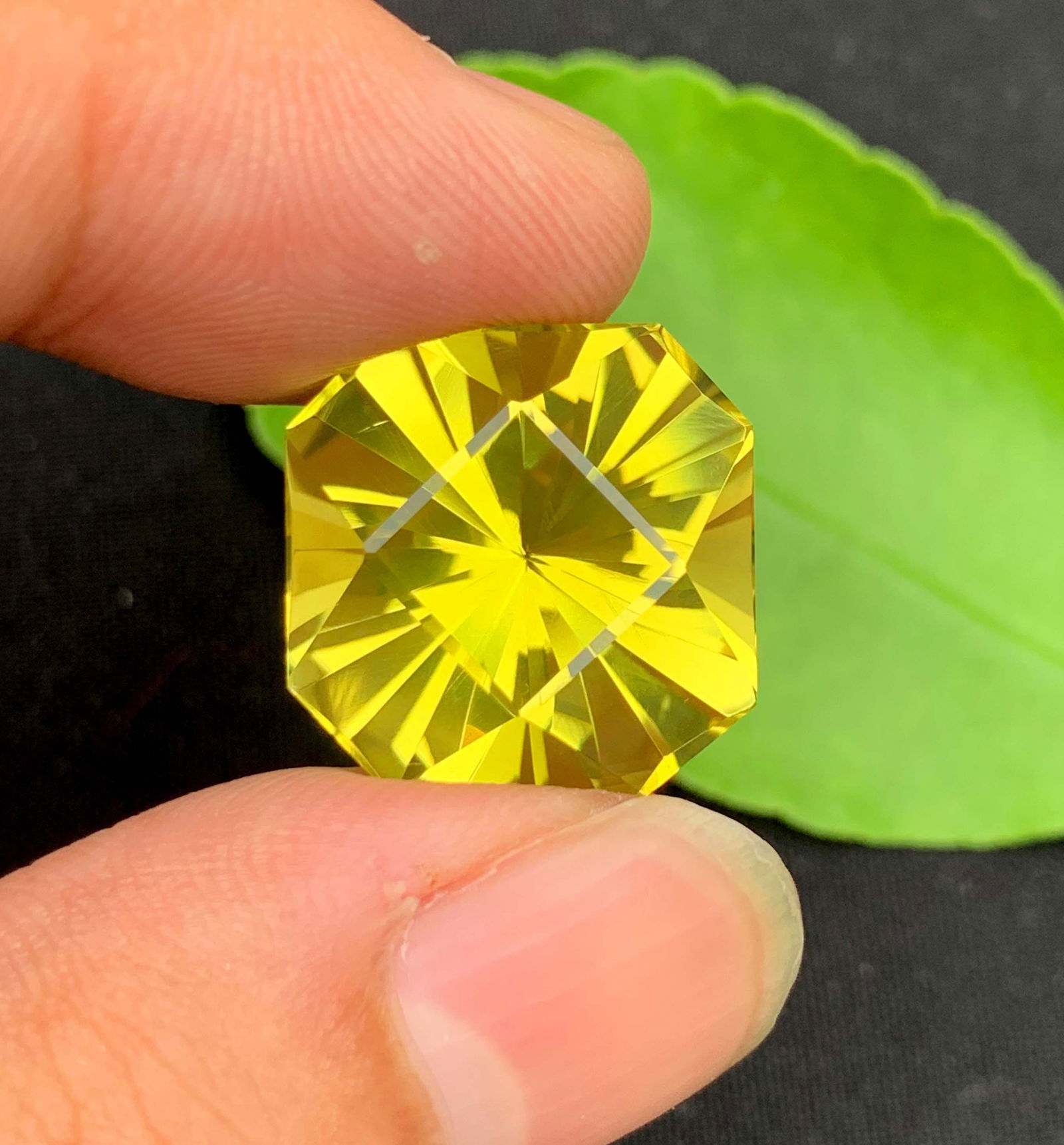 Fancy Cut Amethyst Citrine Gemstone Pair: February Birthstone, 40 Carat (17x17x12 mm) - 5