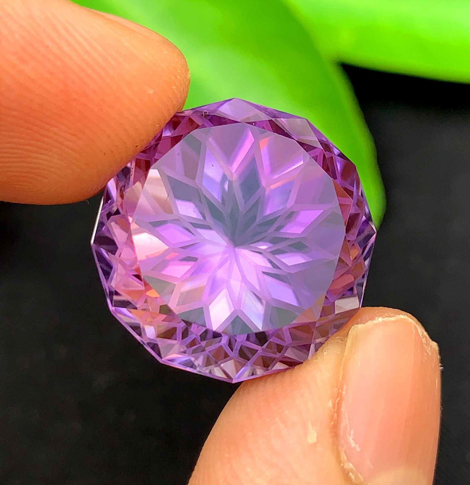 Flower Cut Amethyst Gemstone: February Birthstone, 28.25 Carats - 2