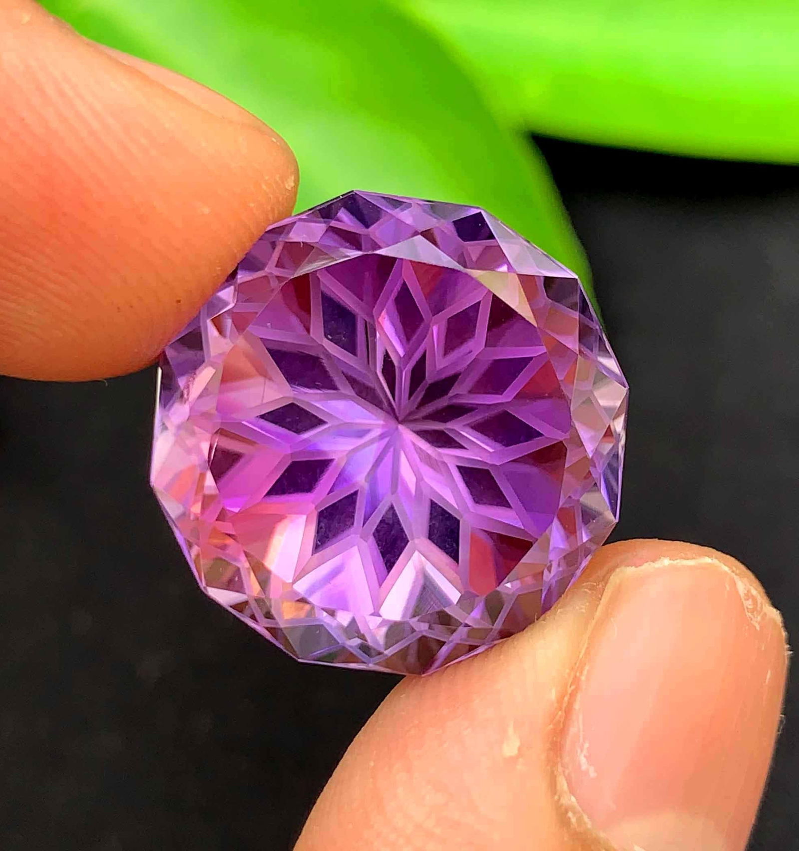 Flower Cut Amethyst Gemstone: February Birthstone, 28.25 Carats - 3