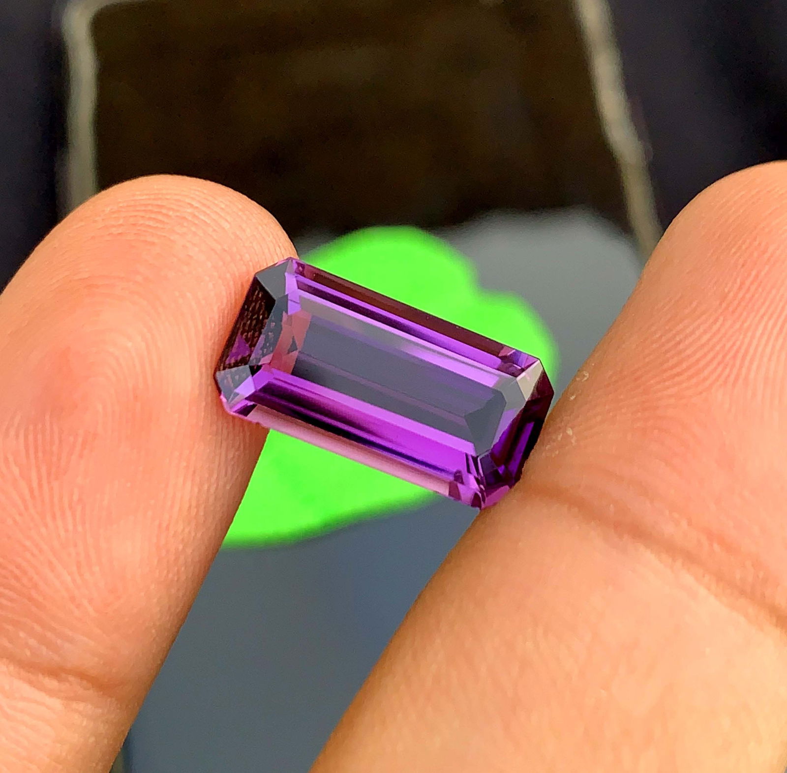 Emerald Cut Amethyst Gemstone: Natural February Birthstone, 6.00 Carats - 3