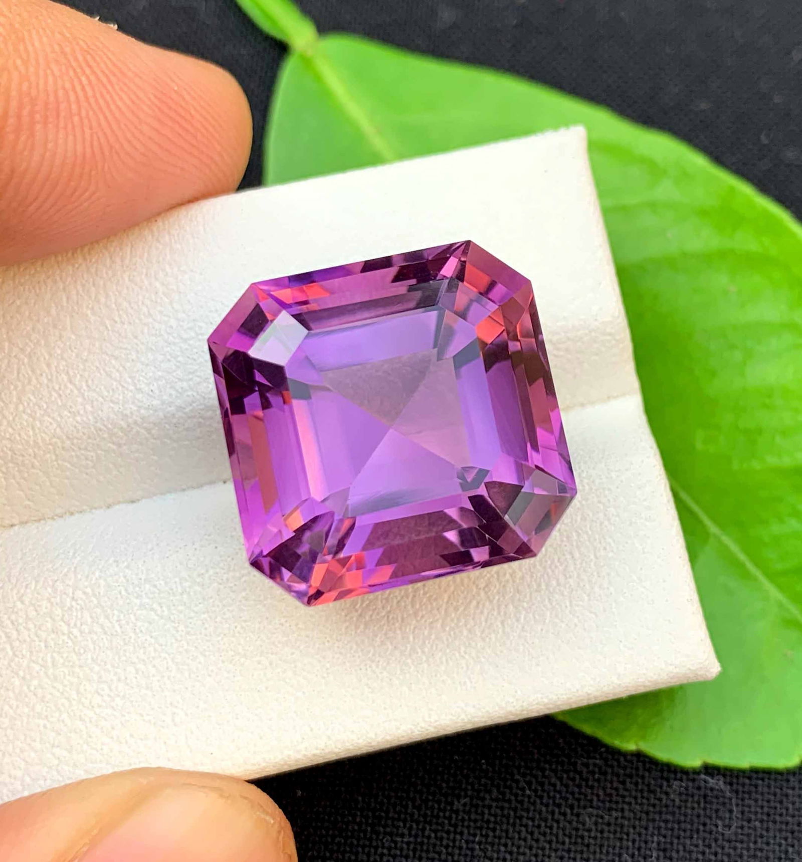 Natural Asscher Cut Amethyst Gemstone: February Birthstone, 24.70 Carats - 3