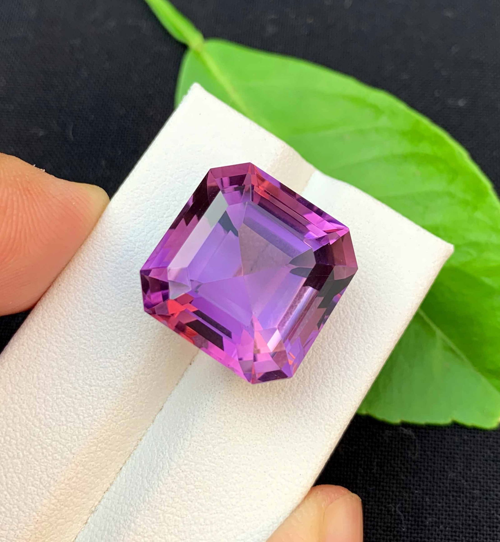 Natural Asscher Cut Amethyst Gemstone: February Birthstone, 24.70 Carats - 4