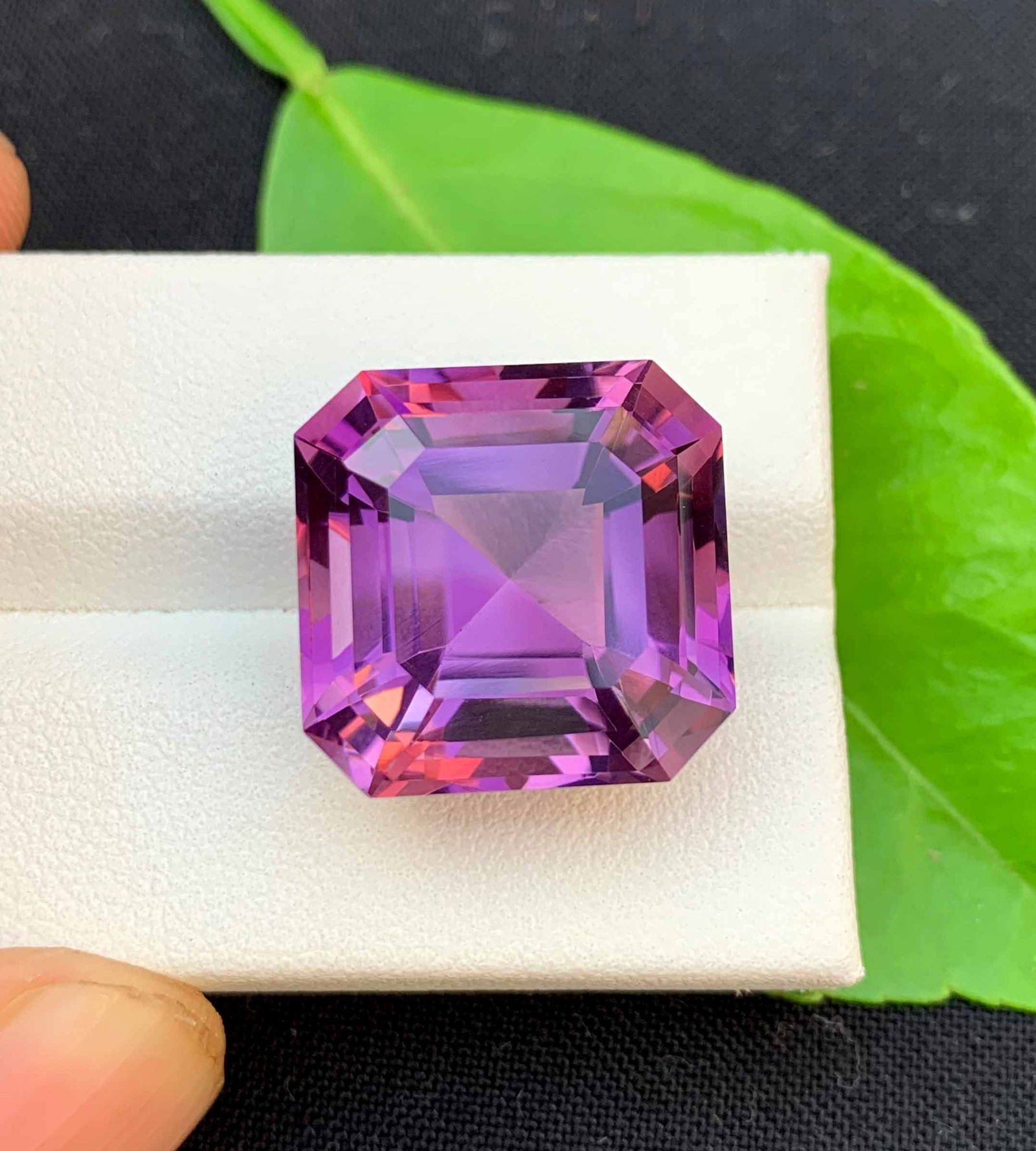 Natural Asscher Cut Amethyst Gemstone: February Birthstone, 24.70 Carats - 5