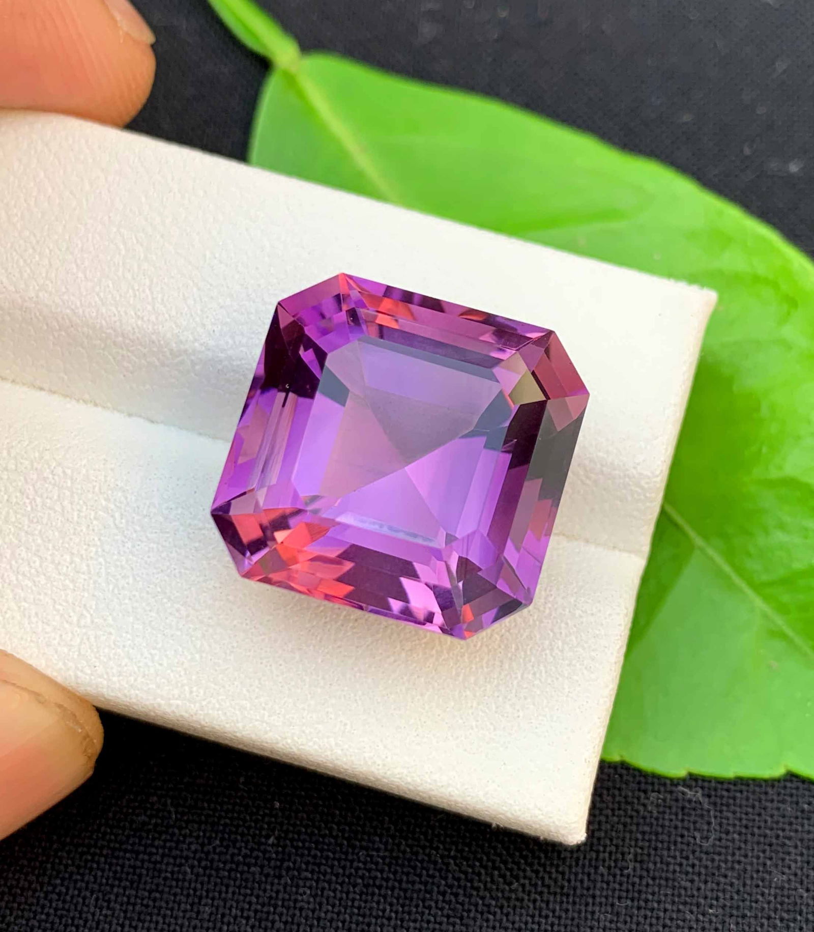 Natural Asscher Cut Amethyst Gemstone: February Birthstone, 24.70 Carats - 6