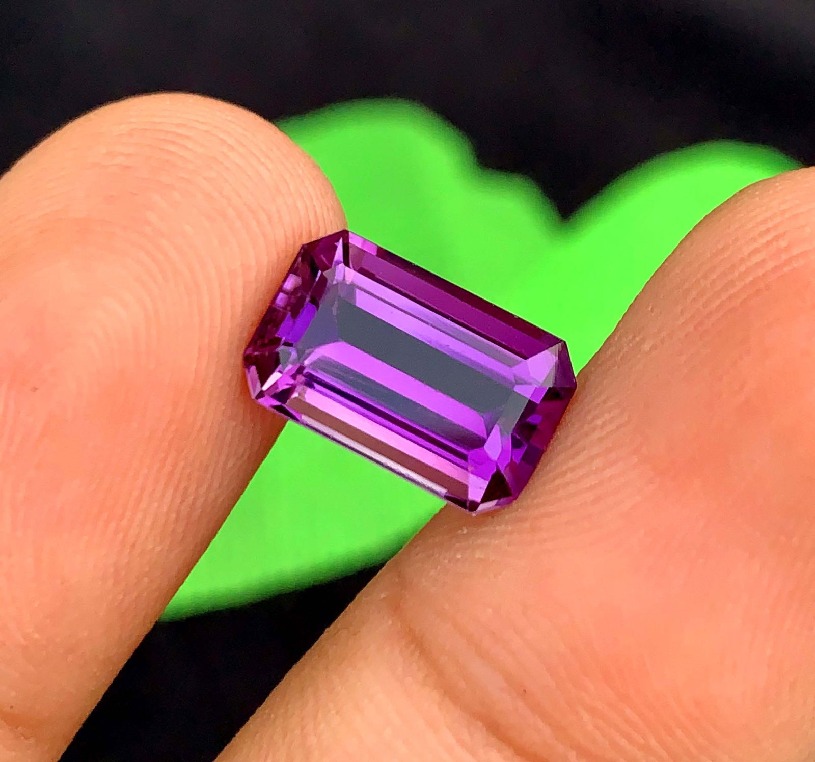 Emerald Cut Amethyst Gemstone: Natural February Birthstone, 4.55 Carats - 2