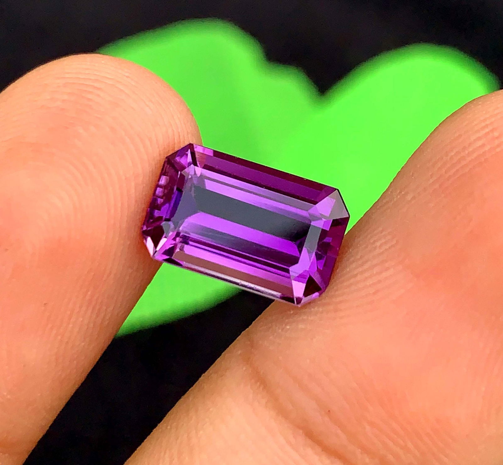 Emerald Cut Amethyst Gemstone: Natural February Birthstone, 4.55 Carats - 3