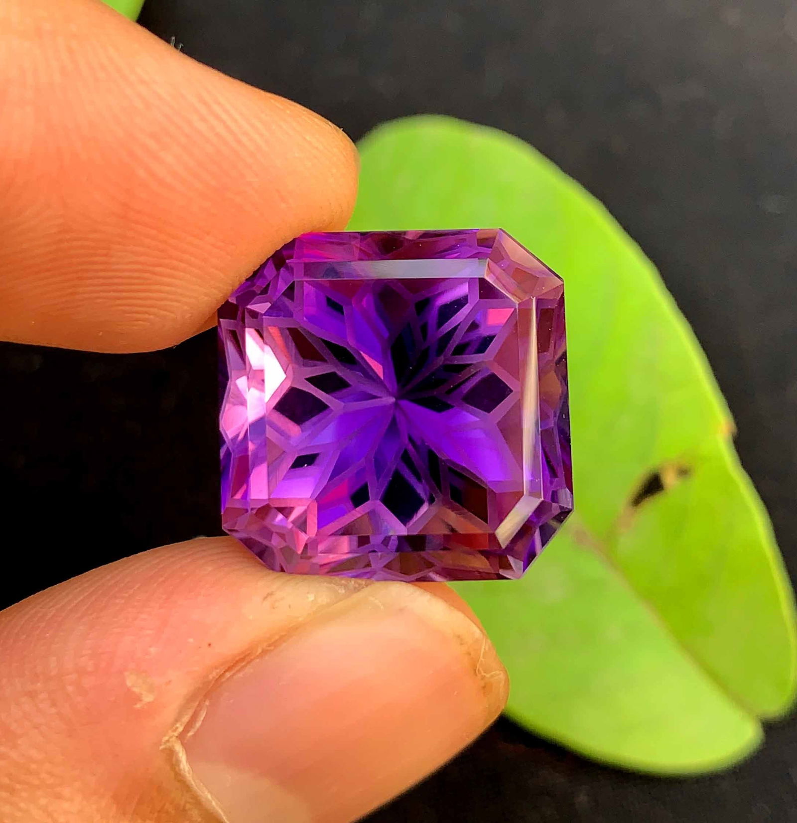 Flower Cut Amethyst Gemstone: 22.95 Carats, February Birthstone - 4