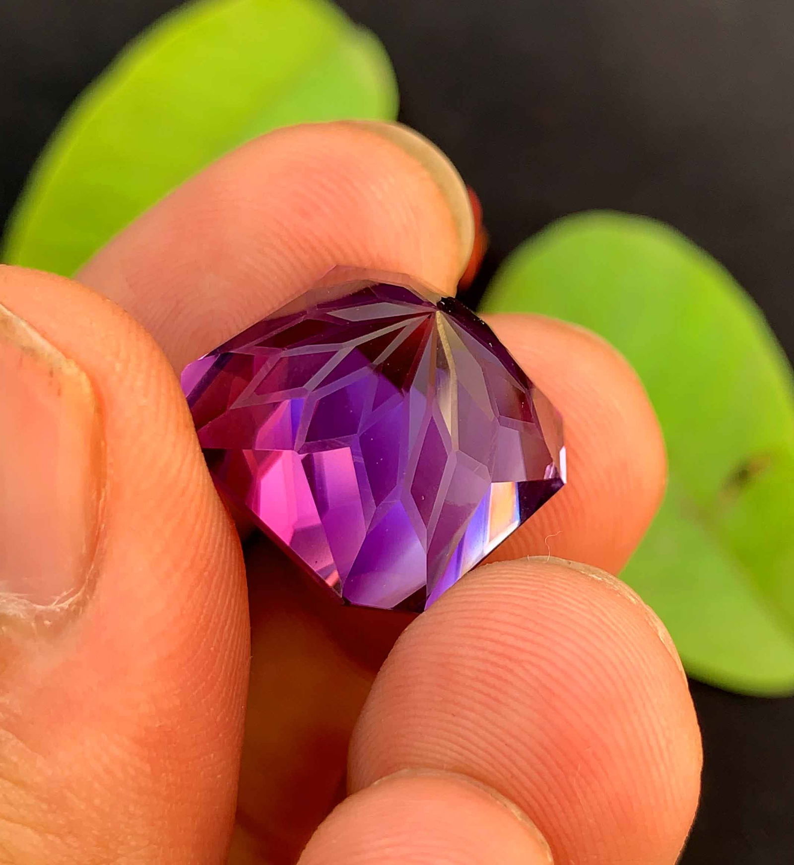 Flower Cut Amethyst Gemstone: 22.95 Carats, February Birthstone - 5
