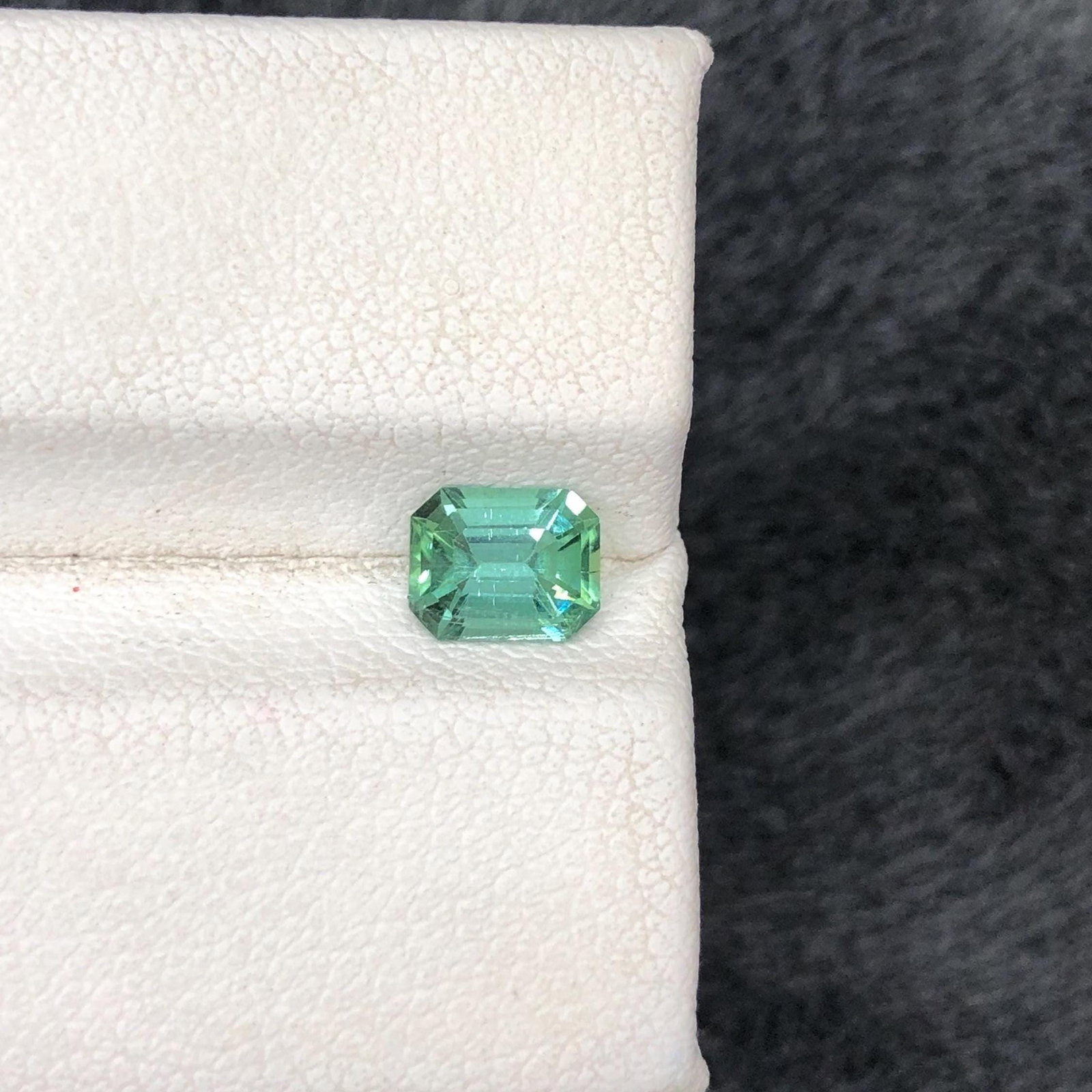 Mint Green Tourmaline Gemstone: Emerald Cut, Afghanistan, 0.860 Carat: Title:Mint Green Tourmaline Gemstone: Emerald Cut, Afghanistan, 0.860 Carat Description:Materials: Gemstone: Tourmaline Carat weight: 0.860 Gemology: • Weight : 0.860 Carat • Dimension : 6