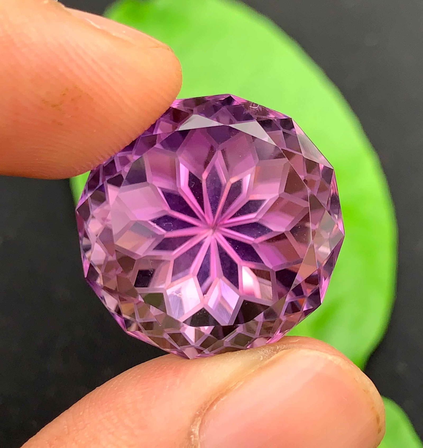 Flower Cut Amethyst Gemstone: 41.80 Carats, February Birthstone - 2