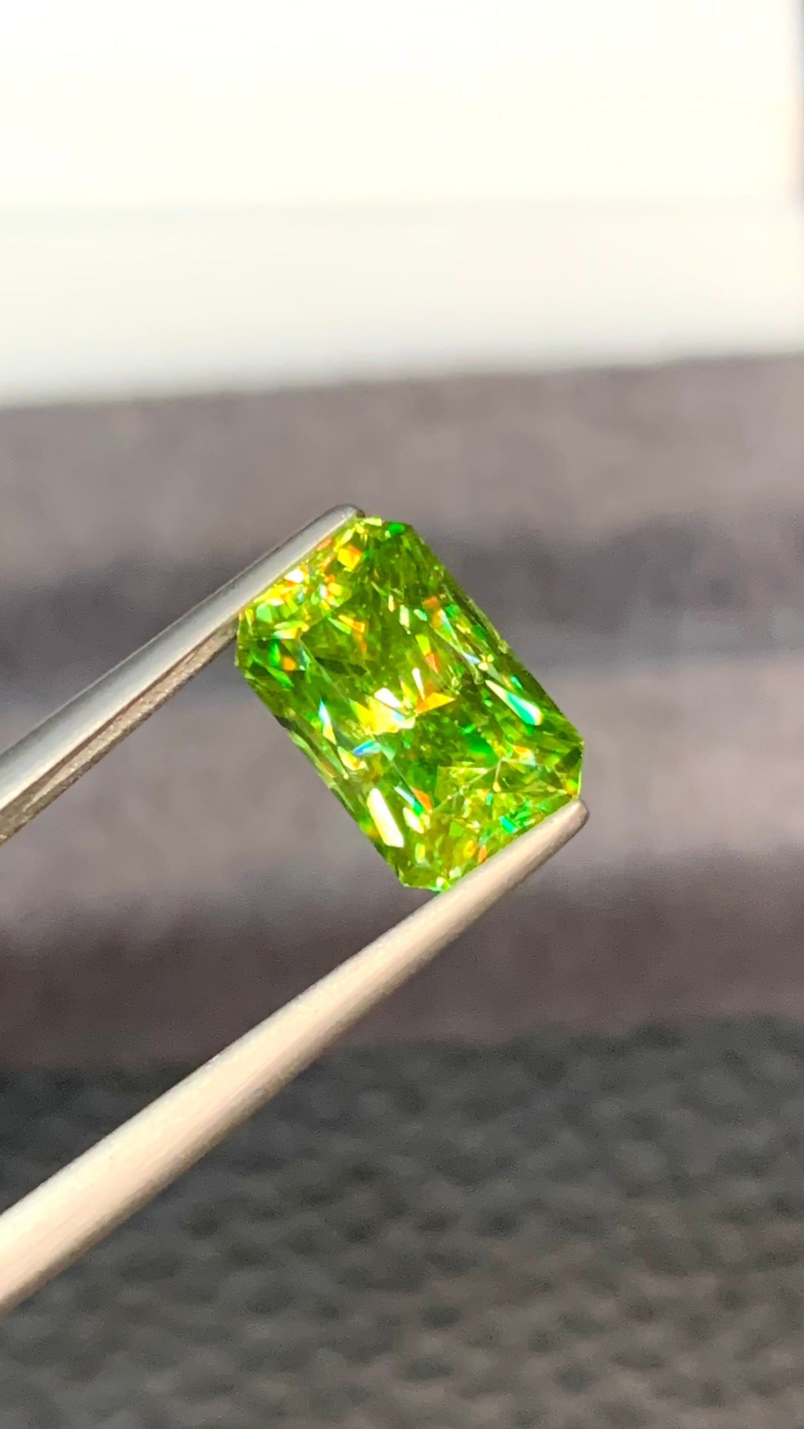 3.80 Carats Multi Color Sphene Gemstone: Details SKU Dimensions (mm) 10.15 x 6.46 x 7.18 mm Weight (cts) 3.8 Treatment No Treatment Shape Emerald Type Faceted Clarity N/A Colours Description The Beauty and Rarity of Sphene: