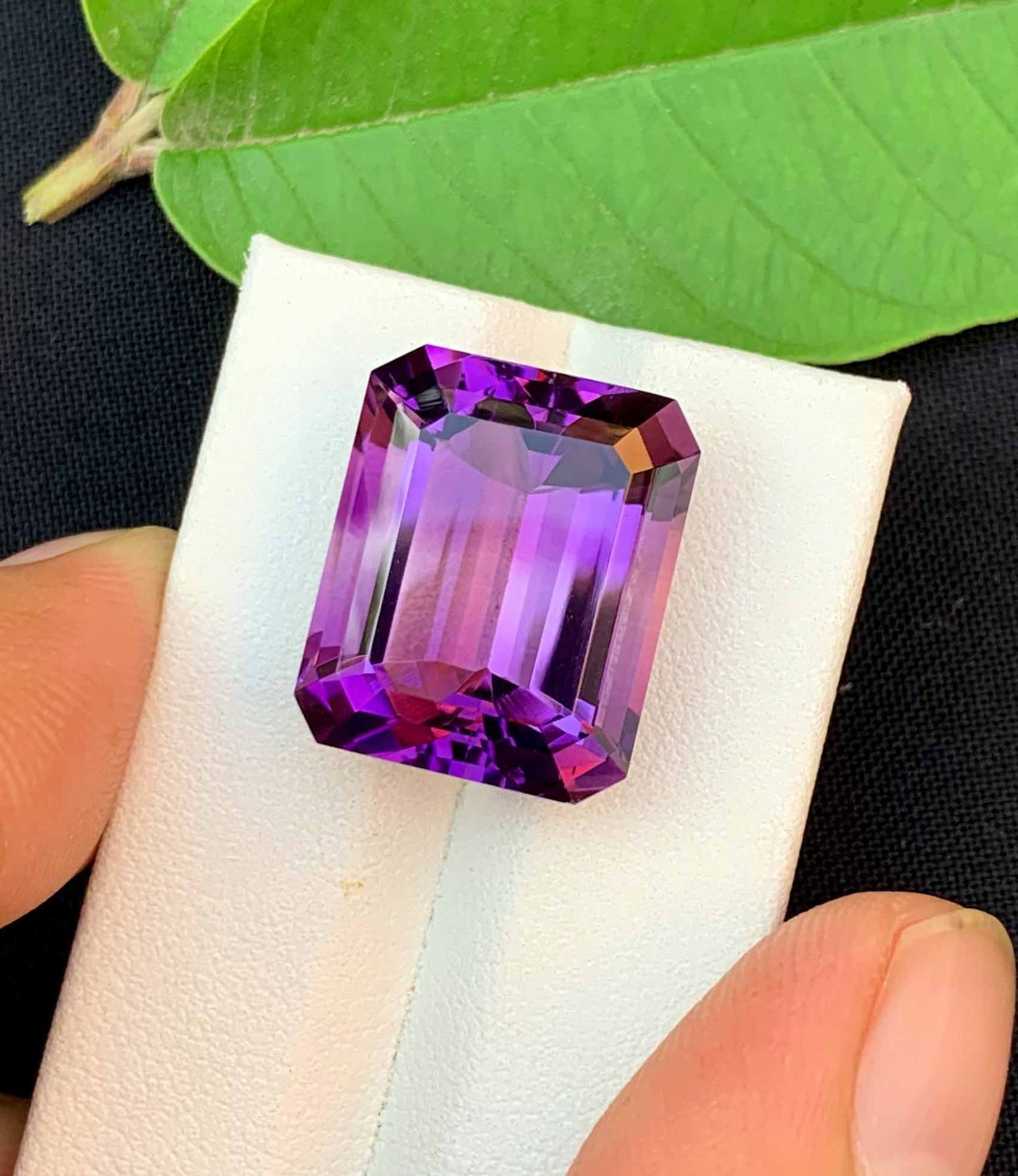 Emerald Cut Amethyst Gemstone: Natural February Birthstone, 23.05 Carats - 3